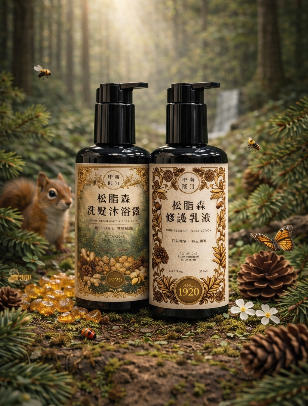 松脂森-洗沐乳液組合